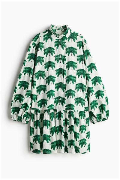 Платье с оборчатым воротником 1221727004