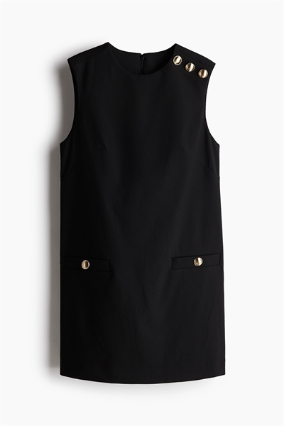Мини-платье с отделкой пуговицами 1241418001