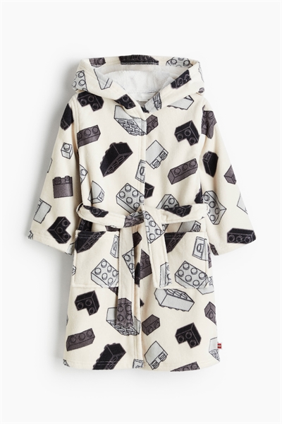 Махровый халат из хлопка с принтом артикул 1268945001