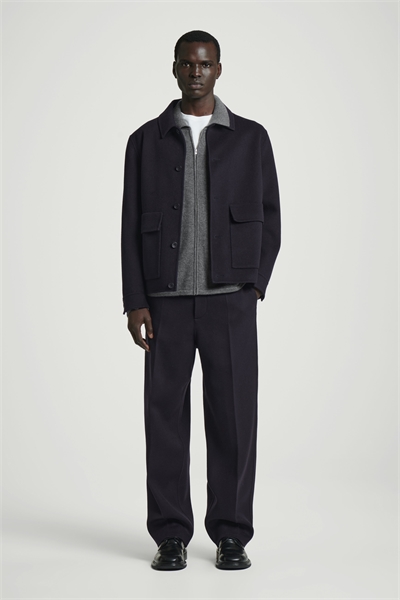 Шерстяные брюки свободного кроя 1256076001