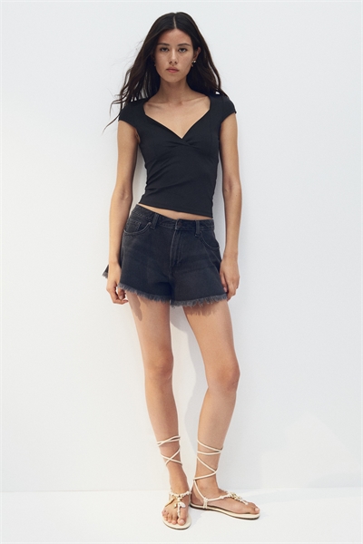 Топ с капюшоном на рукавах 1301402001