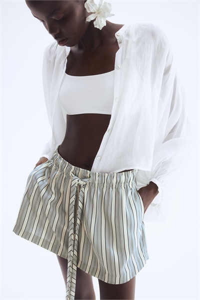 Шорты на резинке из саржи 1283563001