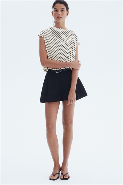 Атласная блузка с рукавами 1295553002