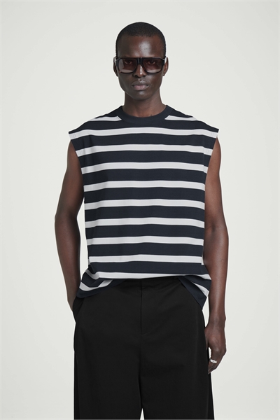 Хлопковый жилет с круглым вырезом 1233176003