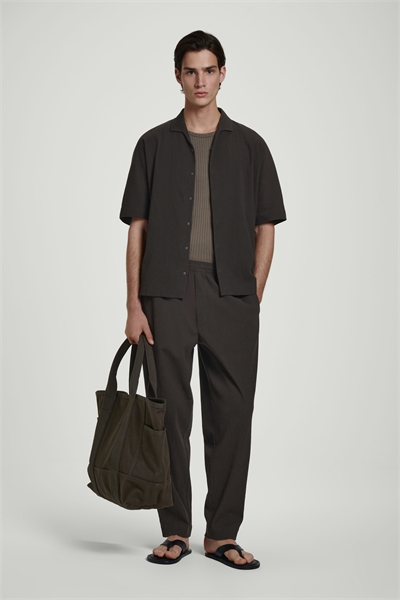 Брюки из мятого хлопка 1285599001