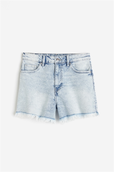 Джинсовые шорты с высокой талией 1144205008