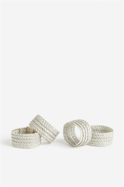 Набор из 4 колец для салфеток с блестками 1199736002