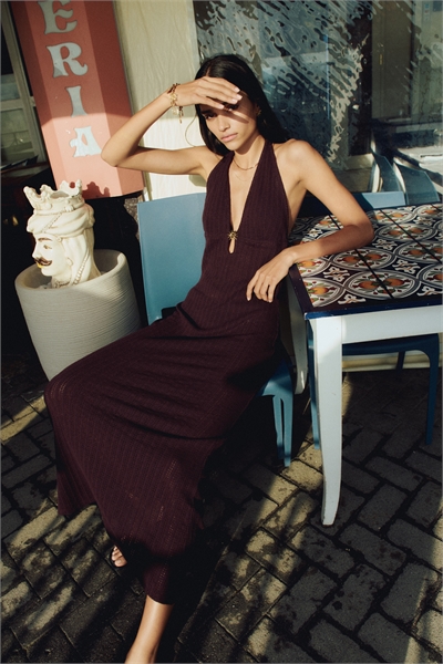 Украшенное платье из пуантельевого трикотажа 1278400005