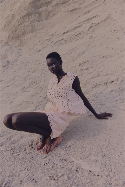 Рубашка из ткани Broderie anglaise 1287255001