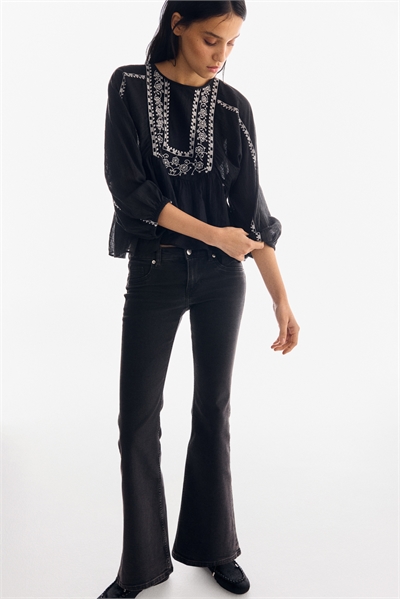 Расклешенные низкие джинсы 1239854001