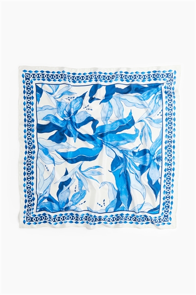 Атласный платок с принтом 1268044005