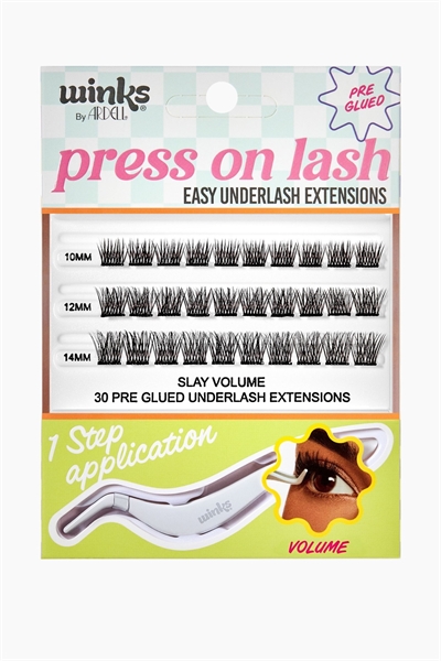 Winks Press On Pre-glued Underlash Extensions 1269128001