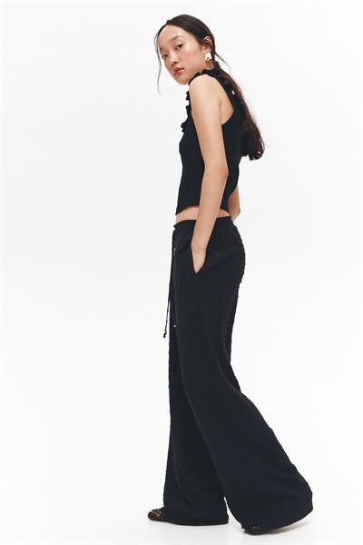 Брюки с завязками из плюмети 1291856002