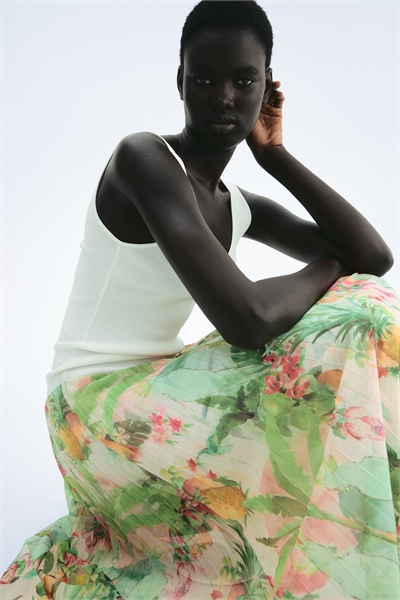 Плиссированная юбка-миди 1309710003