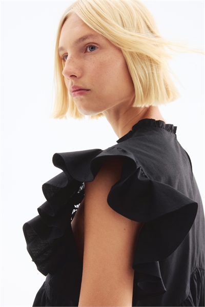 Блузка из хлопка с вышивкой 1296697001