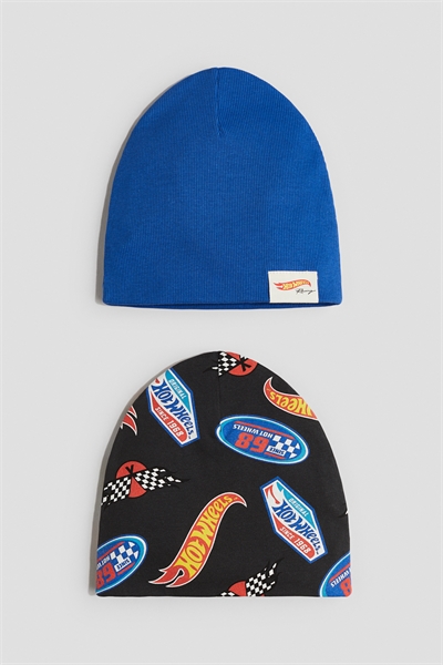 Набор из 2 штук вязаных шапочек с принтом 1212734006