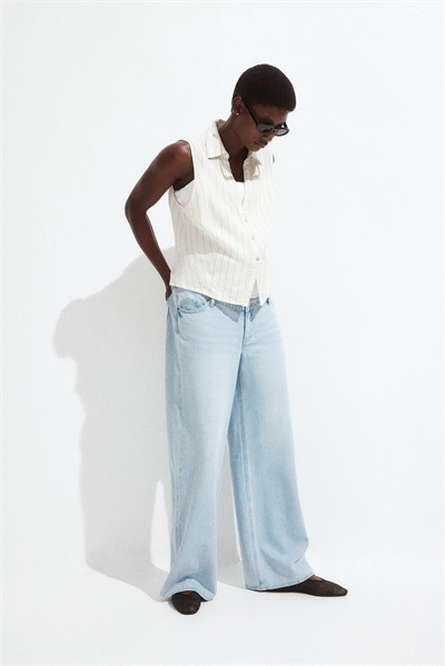 Широкие низкие джинсы MAMA 1283198001