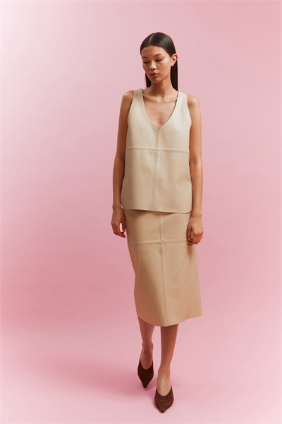 Кожаная юбка-карандаш 1288108001