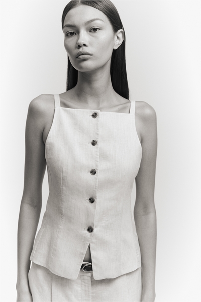 Жилет из льняной смеси 1292345004