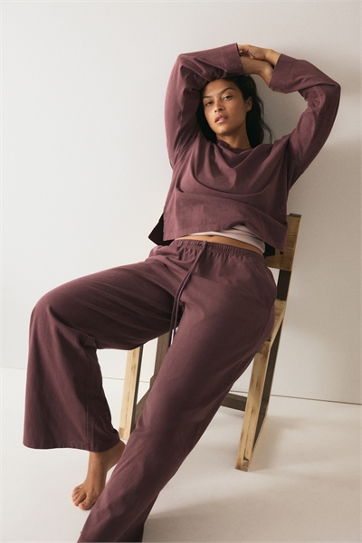 Хлопковые брюки с мокрым рисунком 1294077002