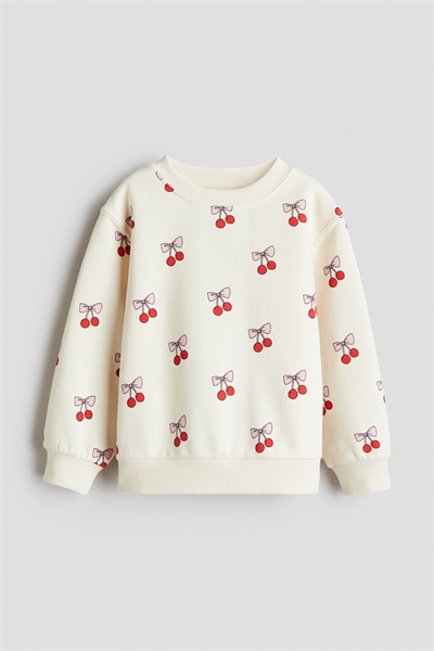 Толстовка с набивным рисунком и начесом внутри 1305880001