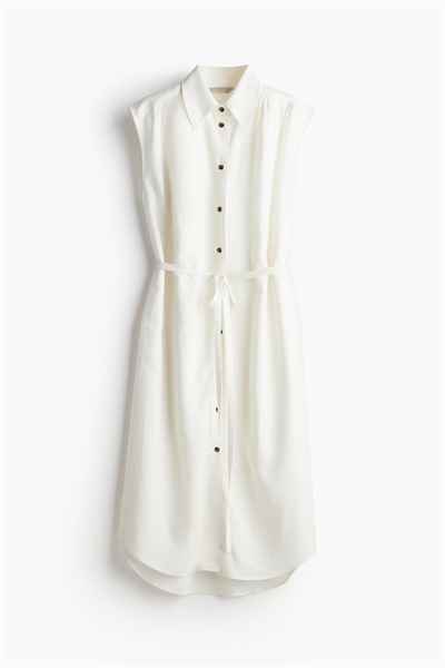 Платье-рубашка из льняного бленда 1224790006