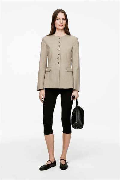 Блейзер из льняного бленда 1268336002