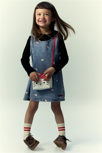 Джинсовое платье с принтом 1283746001