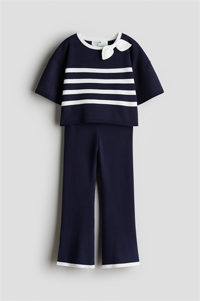 Трикотажный комплект из топа и брюк 1293015002