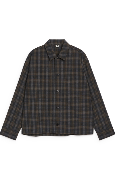 Куртка рубашка из смеси шерсти 1244697001