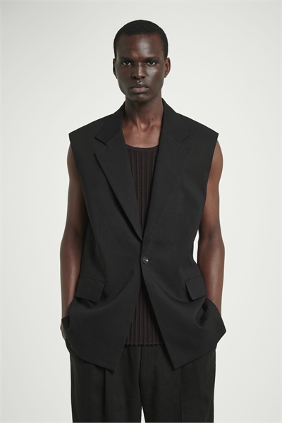 Блейзер без рукавов из льняного бленда 1271739001