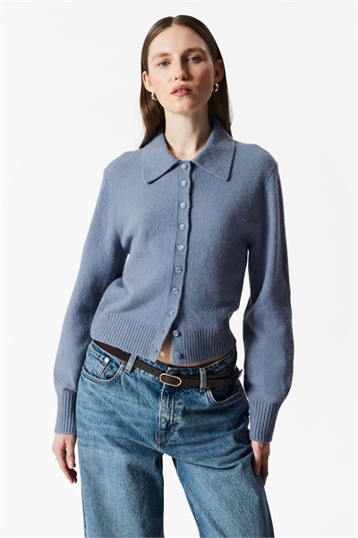 Кардиган с вязаным воротником 1285210004