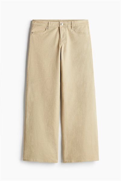 Брюки из саржи с низкой талией 1237315002