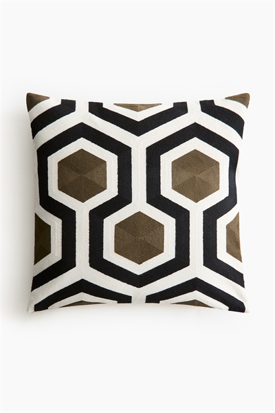 Чехол для подушки из хлопкового бленда с вышивкой 1271032002