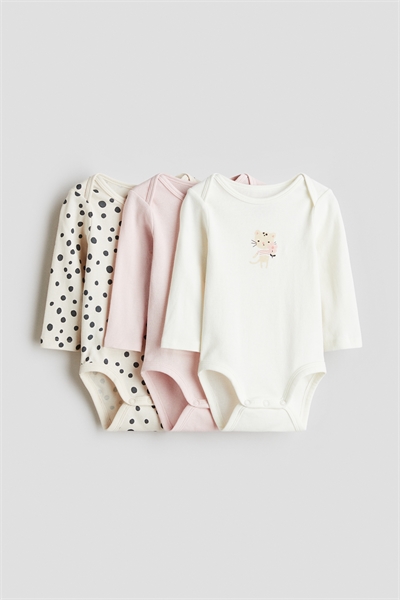 Боди из трикотажа с принтом, 3 штуки 1265824005