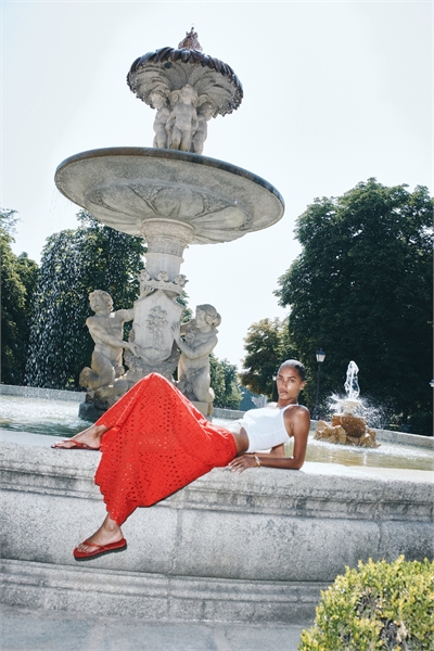 Юбка с отделкой бродери англез 1285842005