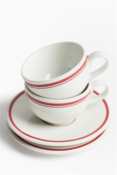 Чашка и блюдце для капучино в упаковке из 2 штук артикул 1297014002