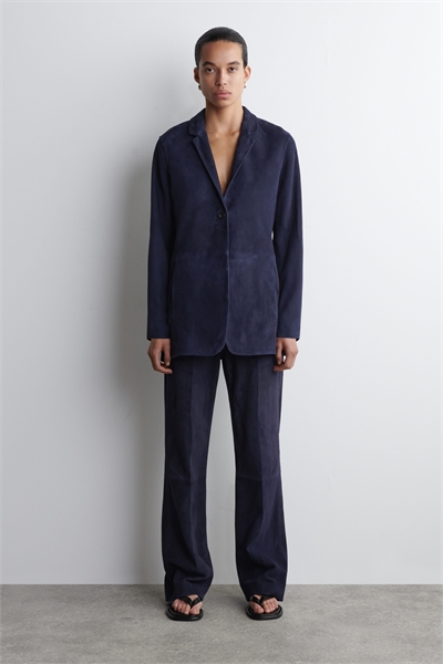 Замшевые брюки с прямыми штанинами 1294868001