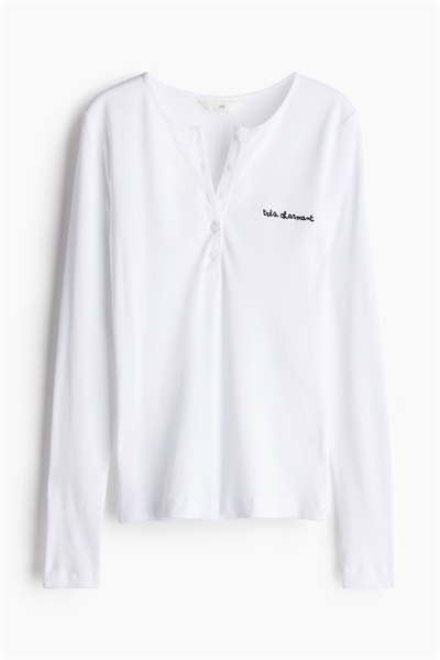 Ребристый топ Henley 1238996001