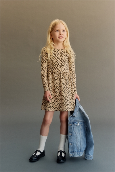 Хлопковое платье с принтом 1245392018