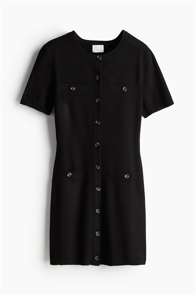 Трикотажное платье на пуговицах 1243664001
