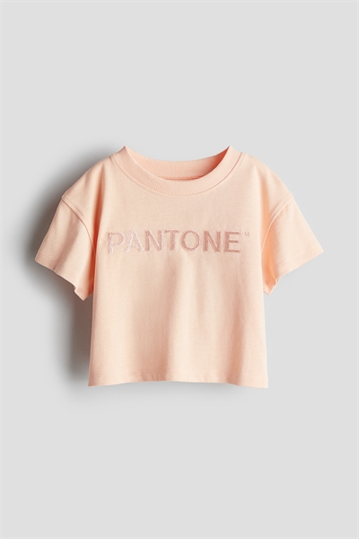 Топ из джерси с текстовой вышивкой 1240517001