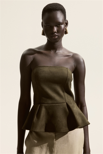 Топ с пеплумом в виде бандо 1305305001