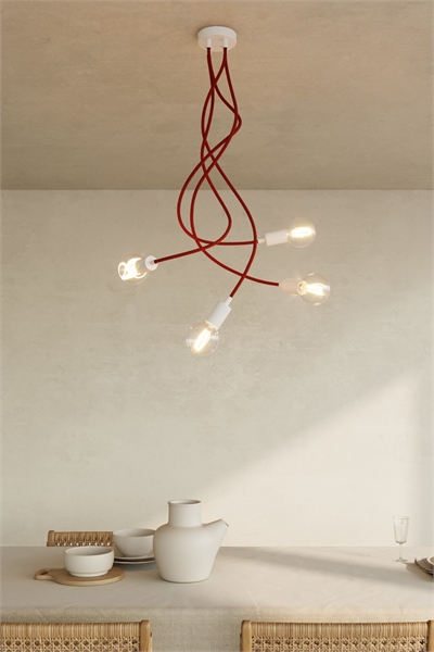 Гибкий потолочный светильник с 4 лампочками 1204377001