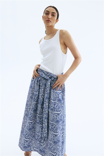 Юбка из поплина с завязками 1267431003