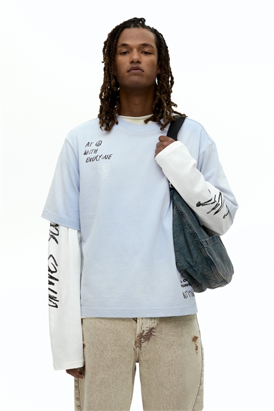 Футболка с принтом Oversized Fit 1298525001