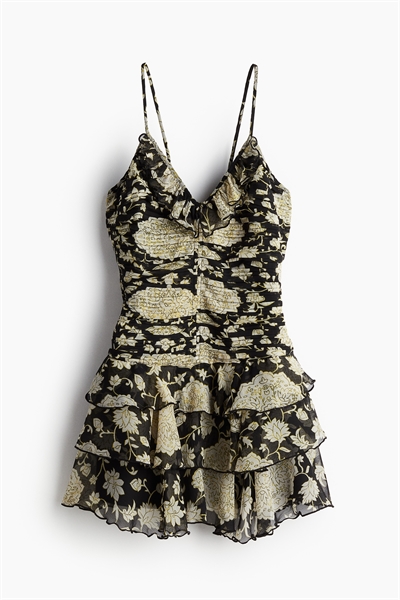 Шифоновое платье с юбкой на завязках 1255833001