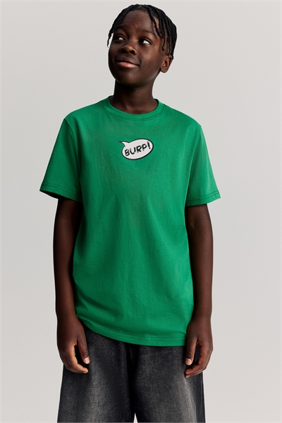 Футболка из хлопка с принтом 1296336004