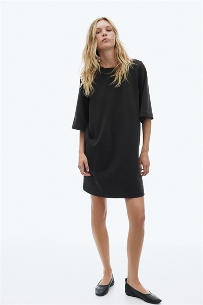 Хлопковое платье-футболка 1290974003