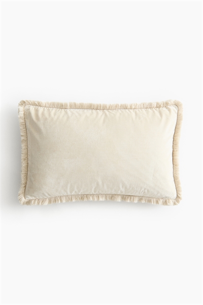 Бархатный чехол для подушки с бахромой 1281071001